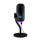 Logitech G Yeti GX | Micrófono dinámico RGB LIGHTSYNC gaming y streaming, supercardioide, Plug and Play USB, PC/Mac - Negro