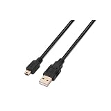 AISENS A101-0023 - Cable USB 2.0 DE 0.5 m para Móviles y Cámaras Digitales, Color Negro