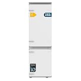 Cecotec Frigorífico Combi Integrable Total No Frost de 232L Bolero CoolMarket Combi BI-S MC 232 E. 177cm de Alto, 54 cm de Ancho, Clase E, MetalCooling, Fast Freezing, Modo Vacaciones, Blanco