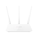 Tenda F3 Router WiFi N300 - Router Inalámbrico a 2,4 GHz WiFi, Punto de Acceso con 3 5dBi Antenas, 3 Puertos LAN/WAN Fast Ethernet, Control Parental, Red de Invitados, WISP, Fácil de Configurar