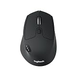 Logitech M720 Triathlon Ratón Inalámbrico Multidispositivo | Bluetooth, USB Unifying, 1000 dpi, 6 Botones Programables, Batería 2 Años, Compatible con PC Portátil, Mac, iPadOS - Gris