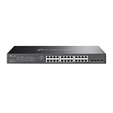 TP-Link SG2428LP - Interruptor PoE Gigabit de 28 Puertos, 16 Puertos Gigabit PoE+, 802.3af/at 30W, presupuesto Total de 150W, Interruptor de Red, Interruptor Ethernet Omada, Divisor Ethernet, Carcasa