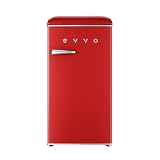 EVVO Frigorífico Mini Retro F26 de 95 L, Azul Pastel | Diseño Vintage, silencioso, diseño retro vintage y efeiciente.