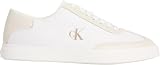 Calvin Klein Canvas Sneaker Mujer Low Pro de Lona de algodón, Blanco (Bright White/Dk Ecru), 39