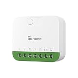 SONOFF MINI DUO (Matter a través de WiFi) Interruptor Inteligente WiFi de 2 Canales, Compatible con Matter, Carga Total de 16A, Compacto para Cajas Estándar, Control Remoto y Automatizado