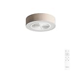 CREATE / WIND CLEAR EASY S/Ventilador de techo con aspas ocultas lino natural con mando / 40W, Silencioso, Ø50 cm, luz LED 3 temperaturas, temporizador, función verano-invierno