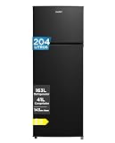Comfee' 204L Frigorifico Congelador de 2 Puerta, 163L+41L, Negro,