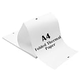 (100 Hojas) Papel Termico A4, papel para impresora termica, productos de papel de oficina, sitios web y fotos, color blanco, compatible con la mayoría de impresoras térmicas A, secado rápido