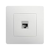 DEBFLEX - Caly - Enchufe RJ45 Cat. 6 - Enchufe de Pared Ethernet de Alta Velocidad - ABS - Instalación Empotrable - Blanco - 85 x 85 x 36 mm