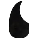 Musiclily Pro Zurdos Golpeador para Guitarra Acústica Martin D28 Negro | Auto-adesivo, Forma Gota oversize