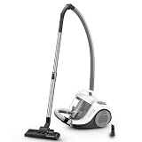 Rowenta Swift Power Cyclonic, Aspiradora Sin Bolsa, 1 Acc, Blanca | 900W, Tecnología Ciclónica, Cabezal Alto Rendimiento, 3 Niveles filtración, 7,5m Radio acción, Posición parking, RO2917