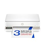 HP Envy 6120e 714L8B, Impresora multifunción de inyección de Tinta A4 a Color, Conexión Wi-Fi, Impresión a Doble Cara automática, hasta 10 ppm, 3 Meses de impresión Instant Ink, Blanca