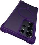 ivoler Funda Magnética para Samsung Galaxy S23 Ultra 5G, Compatible con MagSafe, Protección de Grado Militar con Esquinas Reforzadas Antigolpes, Carcasa Trasera Translúcida Mate, Morado Oscuro