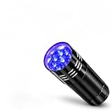 INfloo Linterna UV para Detectar Fugas de Aire Acondicionado, Luz Ultravioleta para Tinte UV, Detector de Fugas A/C Coche, Linterna Diagnóstico UV para Auto, Hogar, Billetes y Manchas