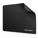 TECKNET L Alfombrilla Ratón Gaming 270x210x3mm Impermeable y Antideslizante | Mouse pad, Bordes Cosidos, Seguimiento Suave y Preciso, Superficie Impermeable, Compatible con Ratones Láser y Ópticos.
