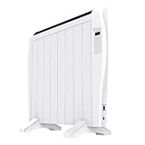 Cecotec Radiador Eléctrico 8 Elementos Ready Warm 1800 Thermal Connected | 1200W, Bajo Consumo, Wi-Fi, Pantalla LED, Mando a distancia, Temporizador Programable, Temperatura Regulable, Cobertura 15m²
