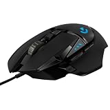 Logitech G G502 Hero Ratón Gaming con Cable, 25,600 dpi, Negro | Alto rendimiento, captor Hero 25K, RGB, peso personalizable, 11 botones programables, memoria integrada, PC/Mac, ratón PC