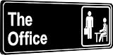 The Office Sign, 22,8 x 7,6 cm, cartel de oficina autoadhesivo oficial para puerta o pared, fácil instalación, diseño acrílico de alta calidad para tu oficina en casa o negocio, el mejor regalo para