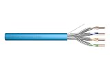 DIGITUS 100 m de Cable de red Cat 6A, U-FTP (PiMF) Simplex, BauPVO Eca, LSZH Libre de Halógenos, 500 MHz Copper AWG 23/1, Compatible con PoE+, Cable LAN Cable Ethernet, Azul