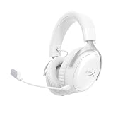 HyperX Cloud III S - Auriculares Gaming inalámbricos, Bluetooth, 2.4Ghz, PC, PS5, Xbox, Drivers 53 mm, DTS, micrófono 10mm, batería hasta 200h, Blanco