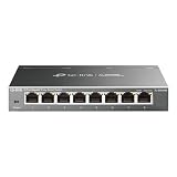 TP-Link TL-SG608E - Switch ethernet Gigabit, 8 Puertos, Gestionable, Metal | 8 Puertos Gigabit. Plug & Play, No Necesita Configuración. Diseño sin Ventilador, Silencioso. Carcasa Metálica. QoS y VLAN.