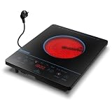 Karinear Placa Vitrocerámica 1 Fuego Portatil con Enchufe (Azul), 2000W