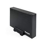 Tooq TQE-3527B - Carcasa para discos duros HDD de 3.5', (SATA I/II/III, USB 3.0), aluminio, indicador LED, Color Negro