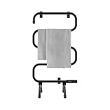 Cecotec Toallero Eléctrico -Bajo Consumo - ReadyWarm 5000 Towel Black. Seca Toallas 100W, Indicador de Luz, Sistemas de Seguridad, Protección IP24, Montaje en Suelo o Pared, Ideal para Baños