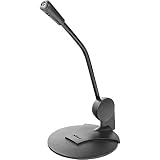 Trust Primo Micrófono PC con Cable 180 cm, Conexión Jack 3,5 mm, Negro | Ángulo Ajustable, Soporte Adhesivo, Plug and Play, para PC, Ordenador Portátil, Mac