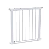 Safety 1st Flat Step, Barrera Seguridad Niños Escalera Presión, 73–80cm (máx. 101cm), Valla Seguridad Infantil Ultraplana, Apertura con 1 sola Mano, Sin Tornillos (Sin Taladros), Blanca