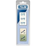 MILAN BVM10048 - Pack de 5 gomas de borrar