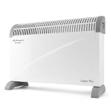 Orbegozo CVT 3400 Convector con Turbo, 2000 W, Termostato Regulable, Turboventilador, Protección Sobrecalentamiento, 3 Niveles, Color Blanco
