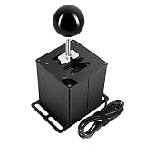 XBERSTAR Cambio de fuerza de conducción para Logitech G29/G27/G25/G920, PC USB H palanca de cambios para volante Thrustmaster T300RS Racing Secuencial H (negro 7+R)