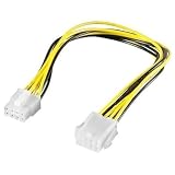 CABLEPELADO Cable de alimentación EPS 8 Pin, Cable de Extensión EPS 8 Pines, Cable EPS 12V de 8 Pines, Cable de Extensión ATX/EPS, Macho a Hembra, 8 Pin
