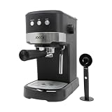 Jocca – Cafetera Espresso 20 Bares con Vaporizador | 1100W | Depósito 1,25L Desmontable | Metal | Color Negro | Preparación de 1 o 2 Tazas