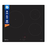Balay, Placa de Inducción, 60 cm, 3 fuegos, Zona de 24 cm, Negro, 3EB864EN | Maneja tu placa con un solo dedo gracias al Control Táctil y acorta el tiempo de cocinado con la función Sprint.