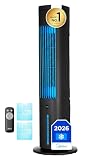 MIDEA Climatizador Evaporativo 3 en 1 con Mando a Distancia - Ventilador de Agua, Enfriador de Aire, Humidificador de 3 Velocidades, Oscilación 85º - Climatizador Frio Silencioso con Tanque de Agua 5L
