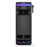 Sony ULT TOWER 10, Altavoz bluetooth para fiestas con ULT POWER SOUND y Deep Bass, altavoces X-Balanced, iluminación LED 360, funciones para fiestas, micrófono inalámbrico, portátil, ruedas giratorias