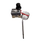 Termostato de seguridad para estufa de pellets capilar de 1,5 mt 90 110 grados rearme manual