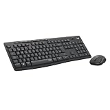 Logitech MK295 Combo de Ratón y Teclado Inalámbricos - QWERTY Portugués | Tecnología SilentTouch, Teclado Numérico, Atajos, Receptor Nano USB, 90% Menos Ruido - Blanco