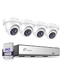 Loocam Cámaras de Vigilancia 1080P 8CH H.265+ DVR 500GB, Interior/Exterior, | 4 Cámaras de Seguridad 2MP, Detección de Personas/Vehículos por IA, Visión Nocturna, Acceso Remoto