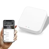 Pasarela ZigBee y Hub Bluetooth, 2 en 1 Pasarela ZigBee Inalámbrica con Control Remoto por App, Puente WiFi Bluetooth para Control de Automatización del Hogar, Pasarela Tuya Compatible con Alexa