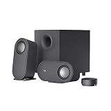 Logitech Z407 Altavoces con Bluetooth para Ordenador Subwoofer | Altavoces compactos USB, bajos 20 W, control inalámbrico, sonido envolvente, doble posición - Negro