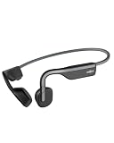 SHOKZ OpenMove Auriculares Conducción Ósea Bluetooth 5.1, Ligeros 29g, Gris | 6 h de Batería | Resistencia IP55 al Sudor | Oído Abierto | Sonido Claro | Permite Escuchar el Entorno | Para Correr