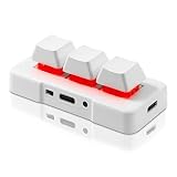 PCsensor Mini teclado inalámbrico USB 2 en 1 de 3 teclas, teclado mecánico para juegos, programa personalizado con RGB LED para juegos, OSU, trabajo de oficina