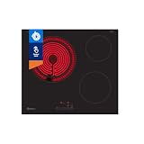 Balay, Placa Vitrocerámica, 3 fuegos, zona de 21/28 cm, Negro, 3EB715ER | Programa el tiempo de cocción fácilmente con su Control Táctil y cocina con tranquilidad con la seguridad para niños.