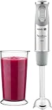 Moulinex QuickChef, Batidora Mano 1000W, 10 Velocidades, Vaso Medidor | Tecnología Powelix, 4 Cuchillas acero inoxidable, Textura cremosa, Mango antideslizante, Protector antisalpicaduras, DD65AD