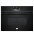 Balay, Microondas multifunción con horno, alto 45 cm, negro, 3CW5179N3 | Inspírate con sus 15 recetas automáticas y límpialo fácilmente con Aqualisis.