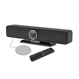 RayBit TB5 Sistema de videoconferencia, certificado por zoom, cámara de sala de conferencias Ultra HD 4K con 4 matrices de micrófonos, altavoces estéreo, cámara web de gran angular de 120° para TV, PC