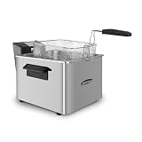 Orbegozo Fdr 80 - Freidora Profesional, 8 L, Termostato Regulable, Indicadores Luminosos, Asa De Tacto Frío, Recogecables, Acero Inoxidable, 3000 W